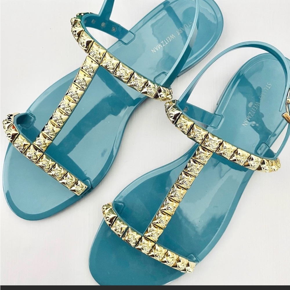 Stuart Weitzman Blue Sandals Jellies 9